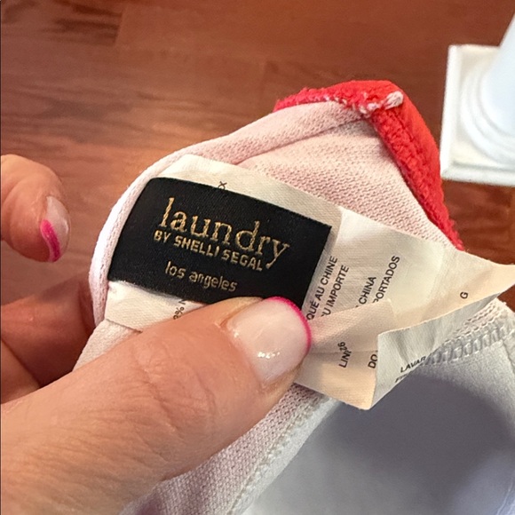 Laundry By Shelli Segal Red Pink Ruffle Detail One Piece Bathing Suit Sz XL! - Picture 7 of 10